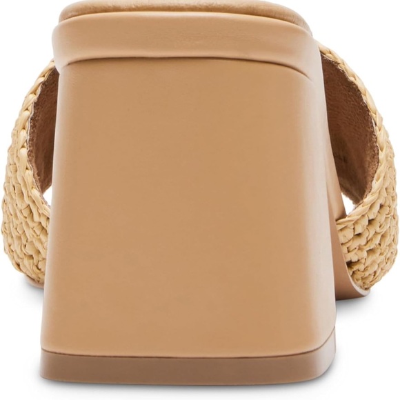 Madden Girl Tan Woven Mules‎ with Block Heel women’s Size 6.5 ✅ - Picture 2 of 8